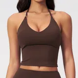 TT3588-3 · Espresso Black Espresso Black Slimming Yoga Women's Sleeveless Tank Top V Neck