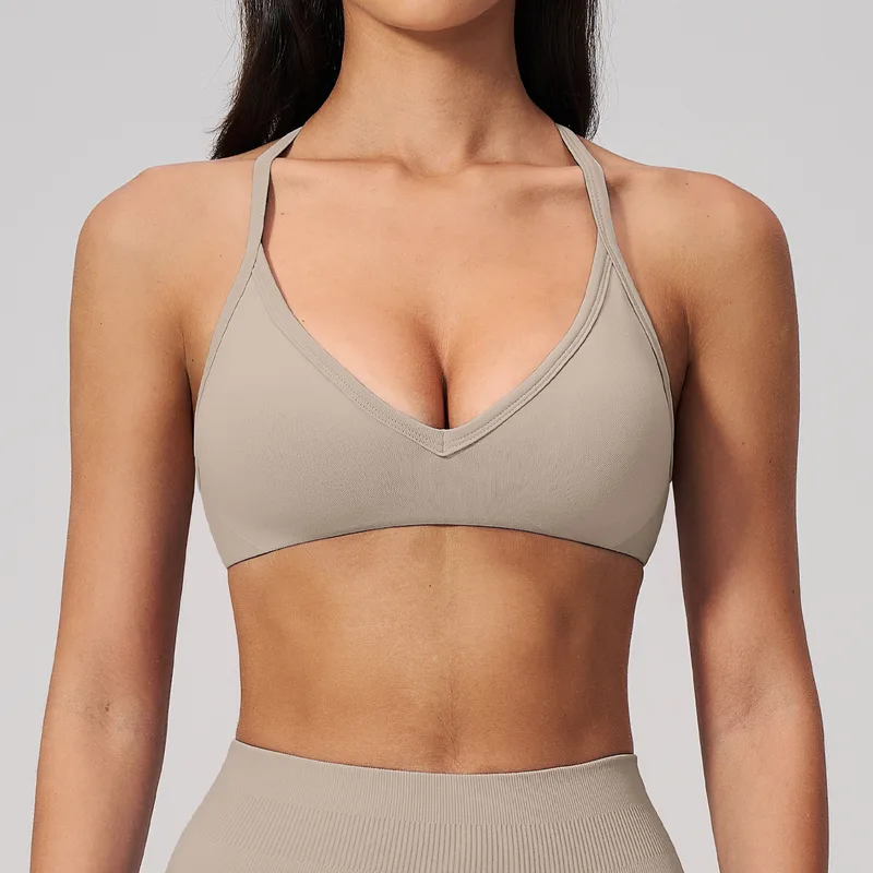 Women's Seamless Backless Supportive Bra Halter Neck Fitted