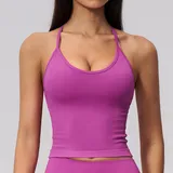 TT3597-4 · Rose Purple Rose Purple Backless Running Women's Sleeveless Tank Top Halter Neck