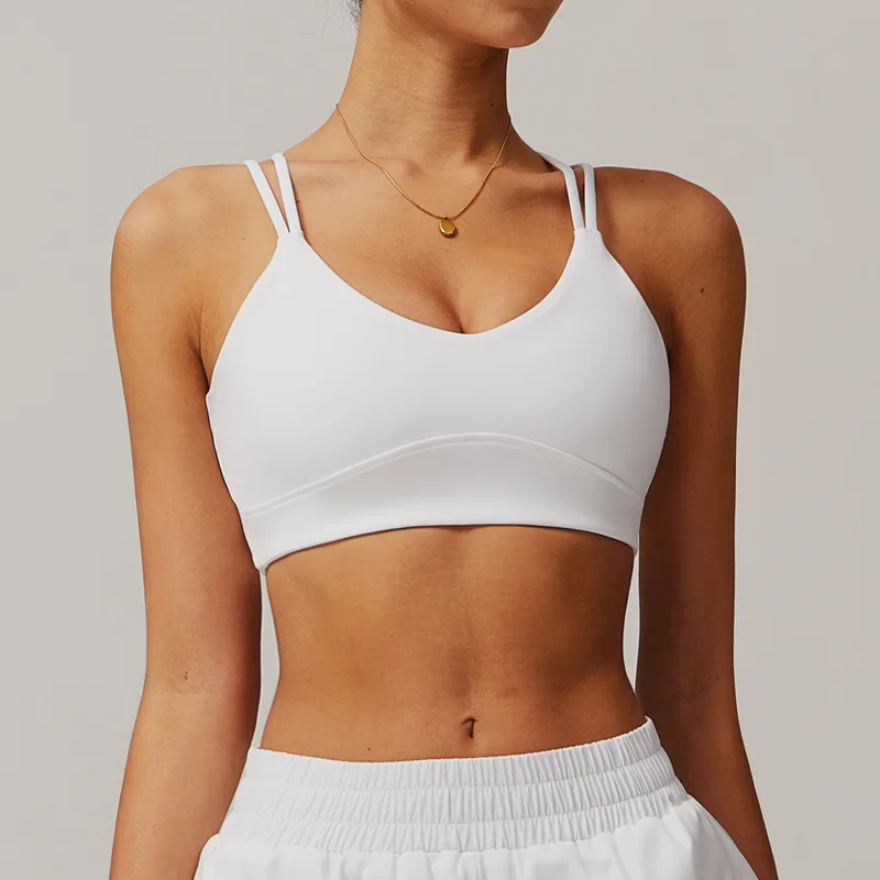 Women's Running Supportive Bra Cross Back Backless Tank
