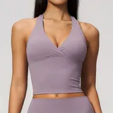 TT4208-4 · Lilac Lilac Women's Slimming Yoga Supportive Bra Deep V Backless