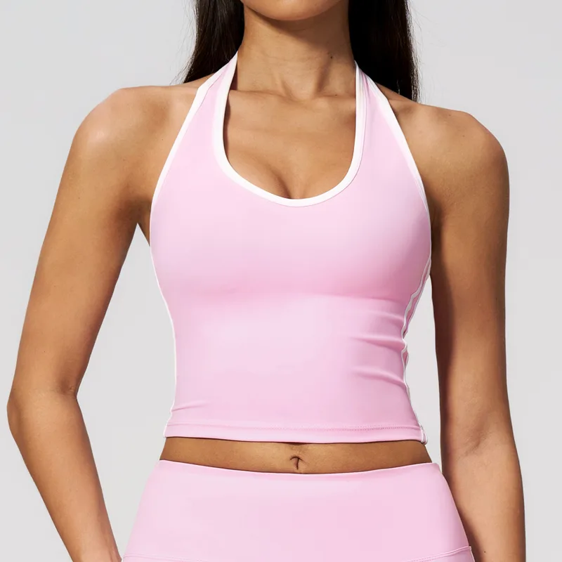 Women's Supportive Bra Halter Neck Backless Tank Fitted