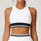 TT5062-1 · Swan White Swan White Women's Seamless Sleeveless Workout Tank Top Backless Fitted