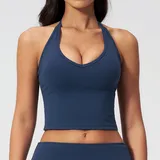 Badge Blue Running Women's Supportive Bra V Neck Tank Brushed