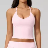 TT5558-3 · Falling Blossom Pink Falling Blossom Pink Women's Sleeveless Workout Tank Top Fitness Yoga Backless