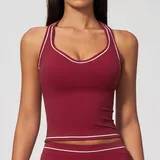 TT7028-4 · Cherry Red Cherry Red Women's Sleeveless Workout Tank Top Brushed Running Backless