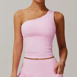 TT8408-3 · Sakra Pink Sakra Pink Women's Sleeveless Tank Top Backless Running One Shoulder