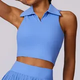 TT8600-3 · Sky Blue Sky Blue Women's Tennis Sleeveless Tank Top Bare Feel Fitted