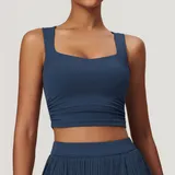 Badge Blue Women's Breathable Sleeveless Workout Tank Top Backless Fitted