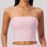Falling Blossom Pink Women's Backless Yoga Supportive Sports Bra Quick Dry