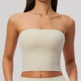Oat Apricot Women's Backless Yoga Supportive Sports Bra Quick Dry