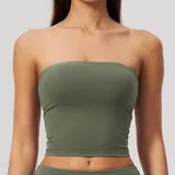 TT8793-7 · Forest Green Forest Green Women's Backless Yoga Supportive Sports Bra Quick Dry