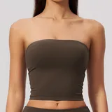 Espresso Black Women's Backless Yoga Supportive Sports Bra Quick Dry