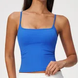 TT9666-3 · Electric Blue Electric Blue Women's Pilates Sleeveless Workout Tank Top Brushed Fitted