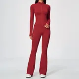 Frost Red Women's Lightweight Fitness Flared Yoga Workout Pants Seamless