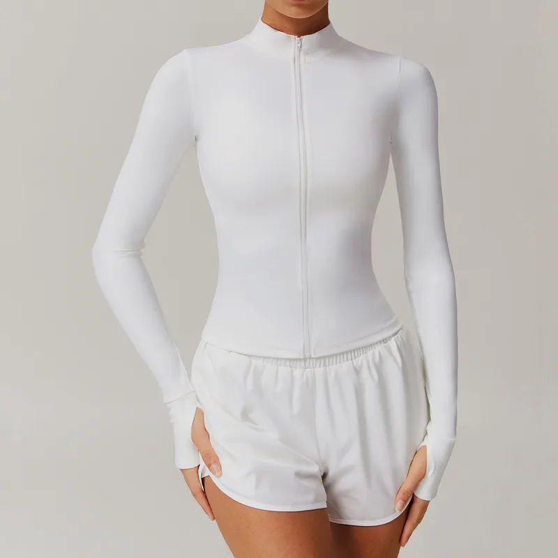 Women's Running Zip Up Jacket Long Sleeve Breathable
