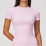 WJ8455-15 · Falling Blossom Pink Falling Blossom Pink Women's Running Performance Workout Active Jacket Short Sleeve