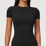 WJ8455-8 · Jet Black Jet Black Women's Running Performance Workout Active Jacket Short Sleeve