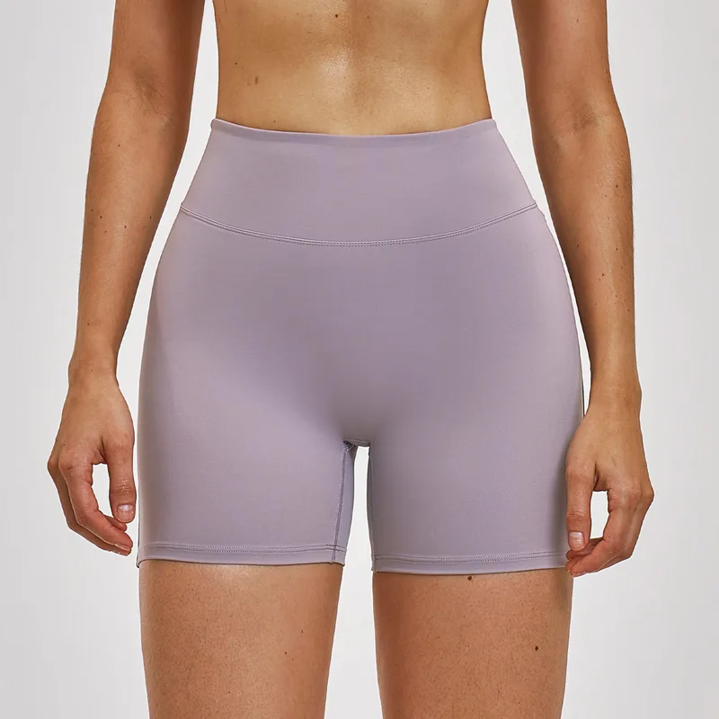 Women's Brushed Yoga Workout Shorts High Waist Fitted
