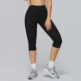 Jet Black Women's Slimming Running Yoga Workout Shorts Brushed Fitted