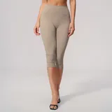 Linen Women's Running Yoga Workout Shorts Brushed Slimming Fitted