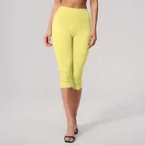 Goose Yellow Women's Running Yoga Workout Shorts Brushed Slimming Fitted