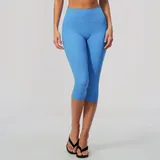 Seaside Blue Women's Running Yoga Workout Shorts Brushed Slimming Fitted