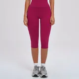 WS5529-5 · Raspberry Red Raspberry Red Women's Running Yoga Workout Shorts Brushed Slimming Fitted