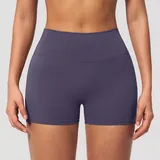 Cloud Purple Women's Running Yoga Shorts Brushed Bare Feel Fitted