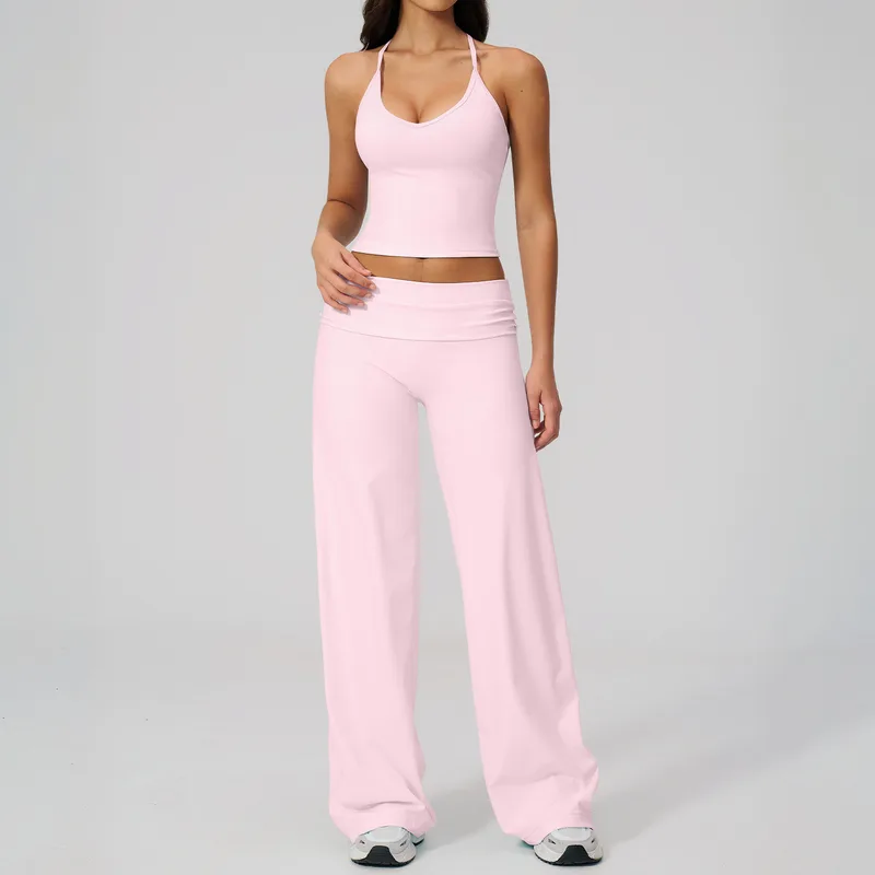Backless Fitted Women's Yoga Activewear Set Workout