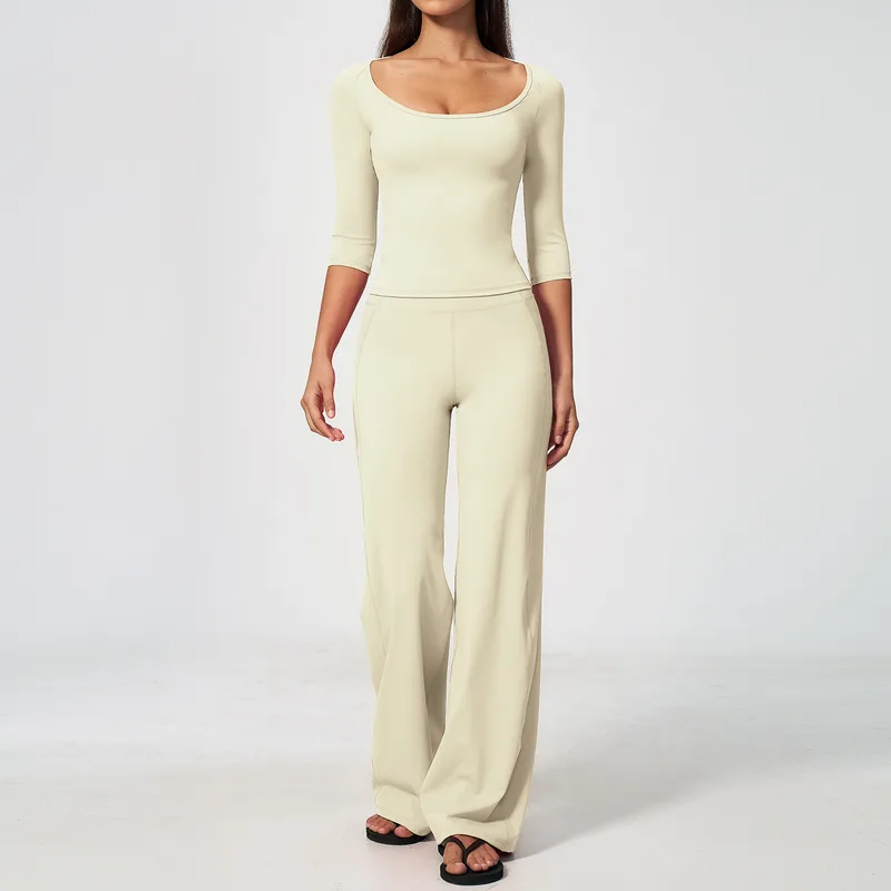 Women's Yoga Set Tummy Control Deep V Fitted