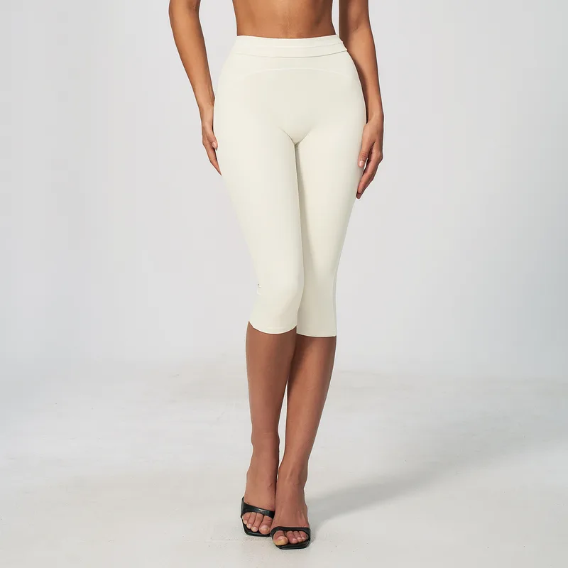 Women's Fitted Running Yoga Shorts Capri Length Brushed