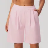 WS8793-1 · Falling Blossom Pink Falling Blossom Pink Women's Brushed Running Performance Workout Shorts Mid Length