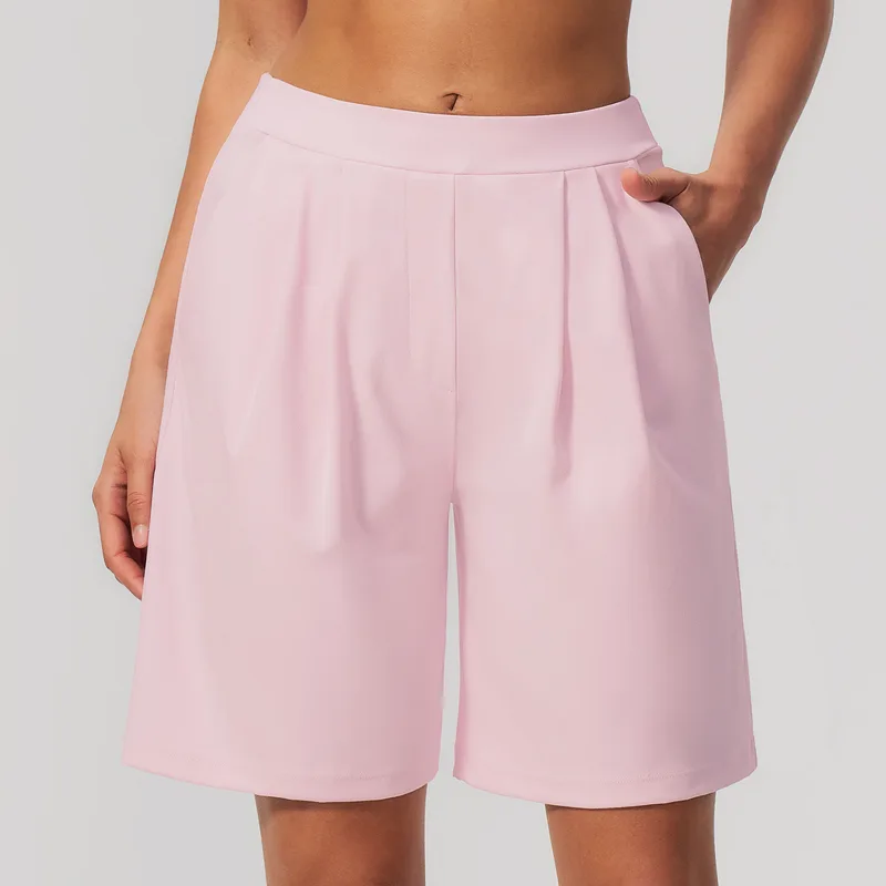 Women's Brushed Running Performance Workout Shorts Mid Length