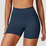 Badge Blue Women's Stretch Running Yoga Workout Shorts Brushed Fitted