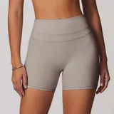 Linen Women's Stretch Running Yoga Workout Shorts Brushed Fitted