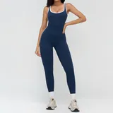 YJ9528-3 · Badge Blue Badge Blue Women's Running Yoga Workout Performance Bodysuit Bare Feel