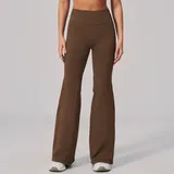 Jujube Brown Fitted Slimming Women's High Waist Yoga Leggings