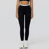 YL3129-2 · Jet Black Jet Black Women's Running High Waist Yoga Leggings Bare Feel