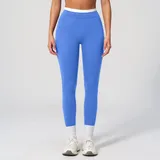 Sky Blue Women's Running High Waist Yoga Leggings Bare Feel