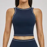 YL3562-2 · Abyss Blue Abyss Blue Women's Running Yoga Training Supportive Sports Bra Tank