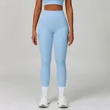 Sky Blue Women's Running High Waist Yoga Leggings High Waist