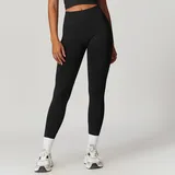 Jet Black Women's High Waist Yoga Leggings Running High Waist