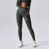 YL8047-3 · Volcanic Ash Grey Volcanic Ash Grey Women's Breathable High Waist Yoga Leggings Bare Feel