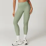 Bean Green Women's Breathable High Waist Yoga Leggings Bare Feel