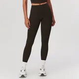 Espresso Black Fitted Women's High Waist Yoga Leggings High Waist