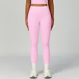 Sakra Pink Women's High Waist Yoga Leggings Fitted Running