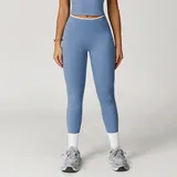 Haze Blue Women's High Waist Yoga Leggings Fitted Running