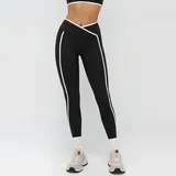 YL9528-2 · Jet Black Jet Black Women's High Waist Yoga Leggings Running Bare Feel