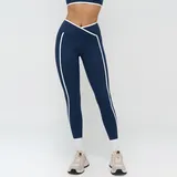 Badge Blue Women's High Waist Yoga Leggings Running Bare Feel